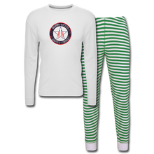 Load image into Gallery viewer, Unisex Pajama Set - white/green stripe