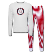 Load image into Gallery viewer, Unisex Pajama Set - white/red stripe
