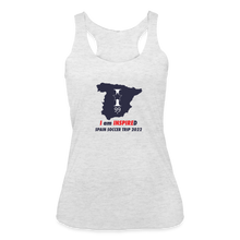 Load image into Gallery viewer, 2022 SPAIN LOGO TRIP Women’s Tri-Blend Racerback Tank - heather white