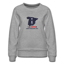 Load image into Gallery viewer, 2022 SPAIN LOGO TRIP Women’s Premium Sweatshirt - heather grey